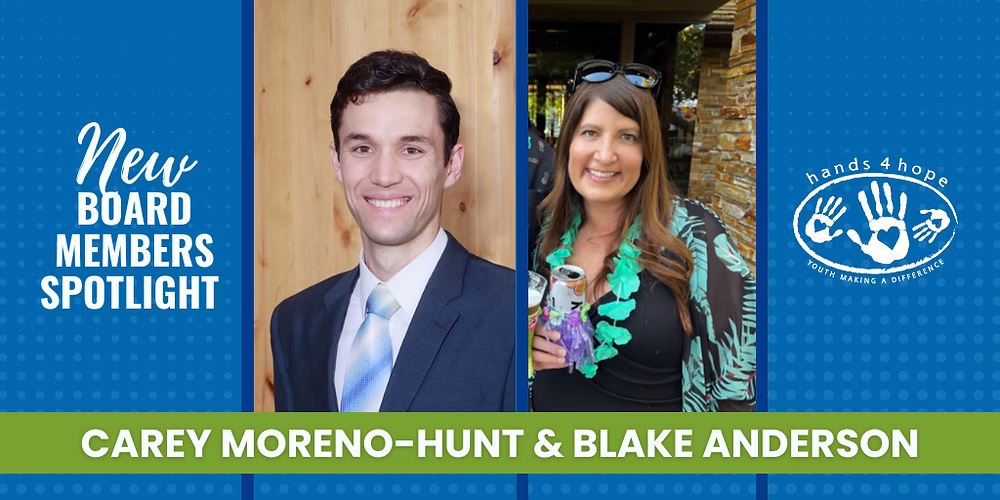Hands 4 Hope board members Carey Moreno-Hunt and Blake Anderson