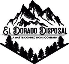 El Dorado Disposal logo featuring a mountain range and trees